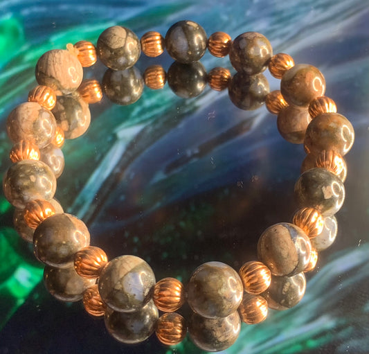 'Neptunite' Glaucophane Bracelet