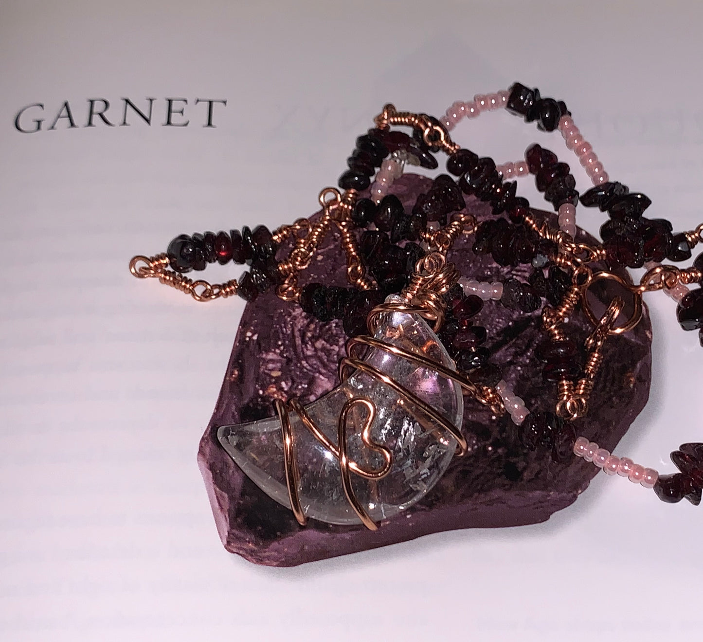 'Devoted Heart' Garnet Anklet