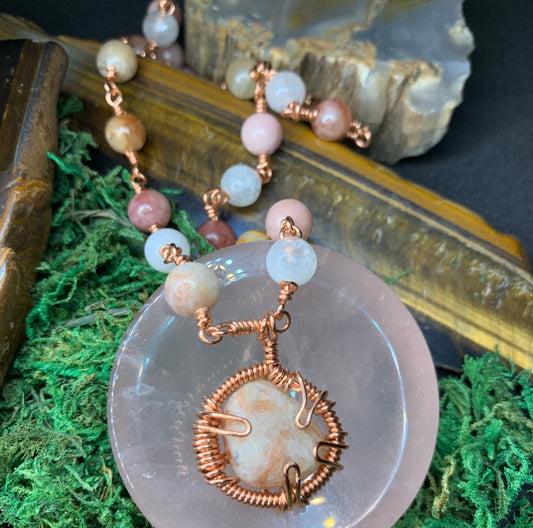 'Celestial Guidance' Sunstone & Moonstone Necklace