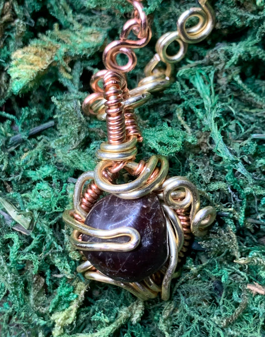 'Heart of Charles' Garnet Necklace