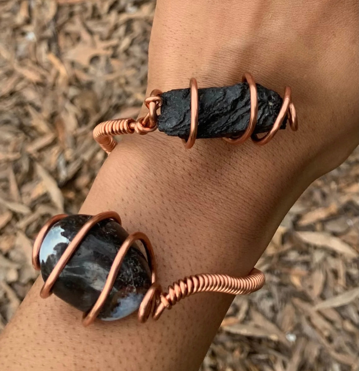 Custom Two-Stone Wrap Cuff
